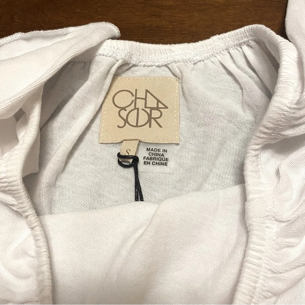 NWT Chaser Off the Shoulder White Cotton Top Size Small - Picture 4 of 6